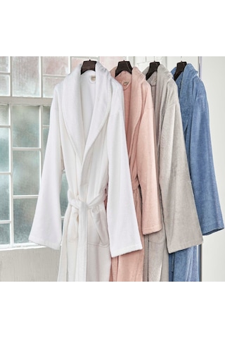 Linens Soft Pamuk Bornoz Gri M Gri