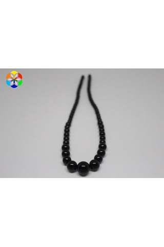 Onix (Oniks) Taşı Kolye Kehribar  Klipsli