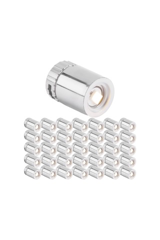 Xurunkeji Bebek Evi İçin 36 Adet Minyatür Işık, El Sanatları İçin Minyatür Led Işıklar, Pil İle Çalışan Mini Spot Işıklar Sıcak Beyaz Gümüş