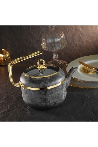 Brioni Royal Stone 2,5 Lt Çaydanlık Kumtaşı & Altın Antrasit