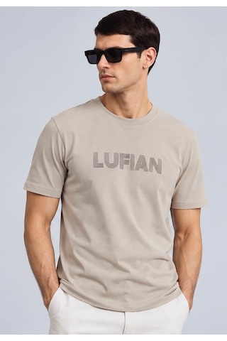 Lufian Lufıan Erkek T-shırt Açık Siyah