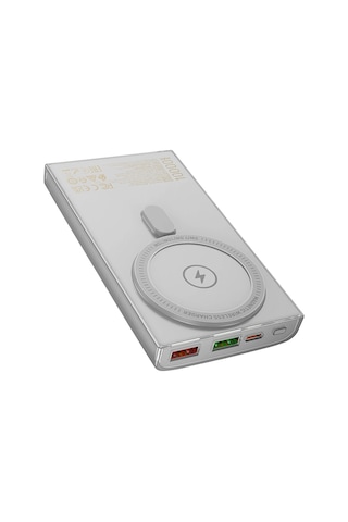 Hoco. Q22 Taurus 22.5w Pd 20w Magsafe Dijital Ekranlı Powerbank - Gri Gri