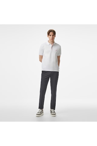 Nautica Erkek Beyaz Classic Fit Polo Yaka T-shirt Düz K55306t Beyaz