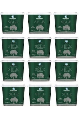 Marmarabirlik Kuru Sele 381-410 KB 3XS Siyah Zeytin Kutu 12 x 400 G