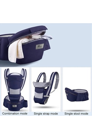 Trendooze Taşıyıcı Sırt Lacivert-ergonomik Çantası Bebek Bebek Pu