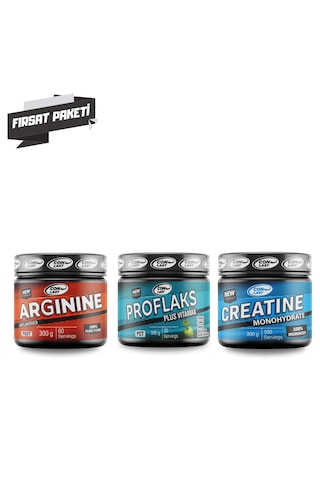 Arginine300gr/proflaks Plus Vitamax300gr/creatine Monohydrate300gr Yeşil Elma