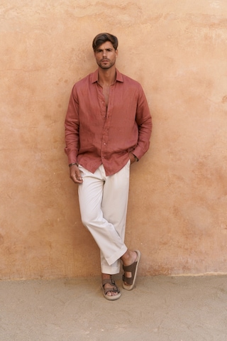 Mai Collection Lorenza Kemer Detay Ekru Erkek Pantolon Ekru