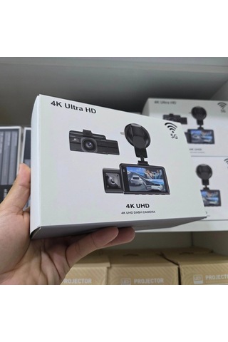 F6 4k 1080p Monitörlü Gece Görüşlü 3 Kanal Wifi/gps Li Döngü Kayıtlı Araç Iç Dış Kamera - G6t