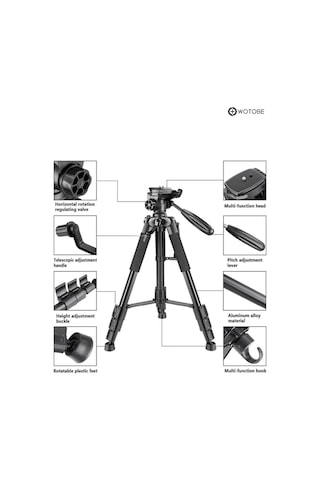 Çantalı Ayarlanabilir Profesyonel Telefon Kamera Sabitleyici Tripod