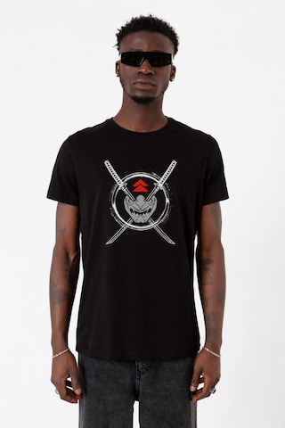 Ghost Of Tsushima Samurai Mask Siyah Erkek Tshirt Çok Renkli