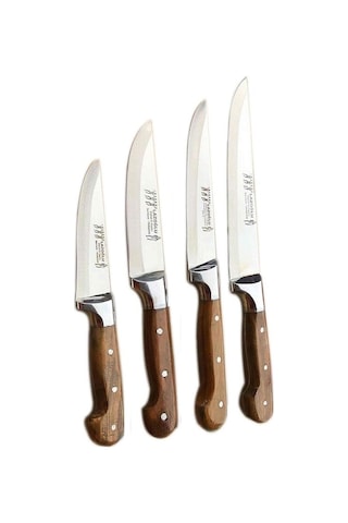 Sürmene Lazoğlu 4'Lü Mutfak Bıçak Seti Beyaz