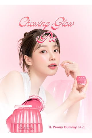 Esnek Jel Dokulu, Nemlendirici, Parlak Bitişli Ruj & Allık Dasıque Chewing Glow Pot 11 Peony Gummy