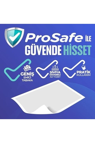 Prosafe Yatak Koruyucu Örtü 60x90cm 30 Adet Açık Antrasit