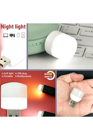 Omeniv Usb Led Günışığı Lamba Kamp Outdoor Laptop Powerbank Beyaz