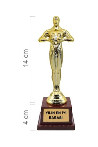 Yılın En İyi Babası Oscarı Ödülü Hediye Eşe Sevgiliye Babaya Hediye Büyük Boy Çok Renkli