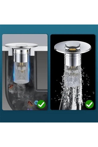 Timnamy Drenaj Filtresi, Açılır Lavabo Tahliye Süzgeci, Paslanmaz Çelik Zemin Tahliye Filtresi