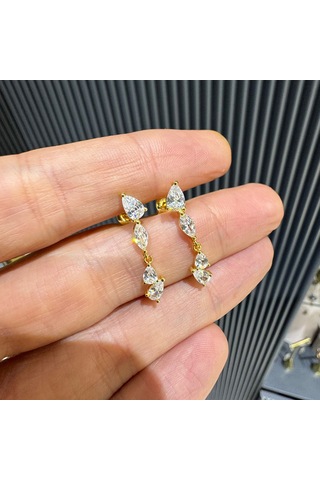 Masaliko Halka Gümüş Küpe Ms3192, 925 Ayar Gümüş Altın