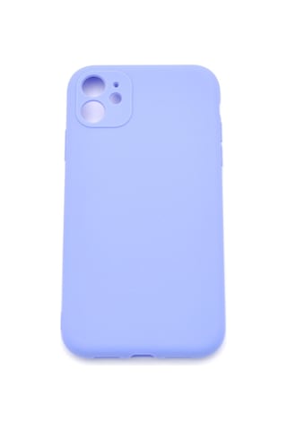Apple Uyumlu iPhone 11 Düz Renk Esnek Yumuşak Silikon Kılıf Rubber Açık Mor
