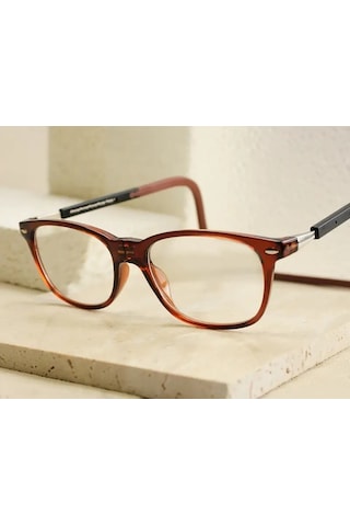 Mıknatıslı Manyetik Boyun Kordonlu Mavi Işık Korumalı Ekran Yakın Okuma Gözlüğü Kahve