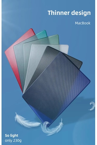 Arabulalaca Macbook Pro 14 2021 A2442 Koruma Karbon Desenli Kılıf Siyah