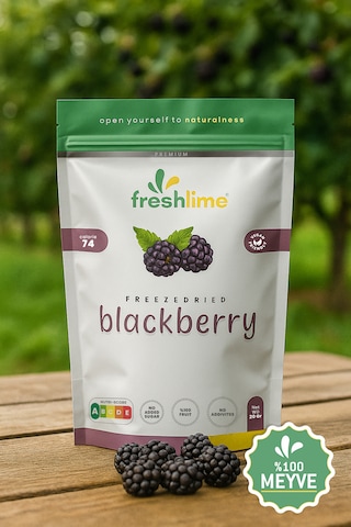 Freshlime Böğürtlen Kuru Meyve Cipsi Dondurularak Kurutulmuş Freeze Dried 20 G