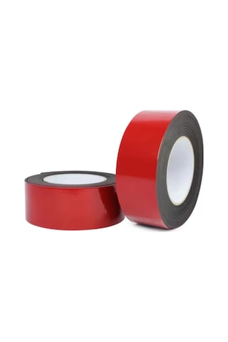 Çift Taraflı Bant Kırmızı 24mm X 33 Metre