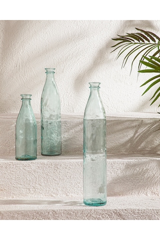 Recycled Bottle Cam Vazo Yeşil Yeşil