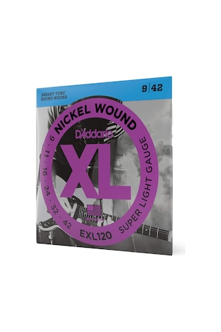Daddario Exl120 Elektro Gitar Tel Seti, Xl, 9-42, Nickel Wound, Su