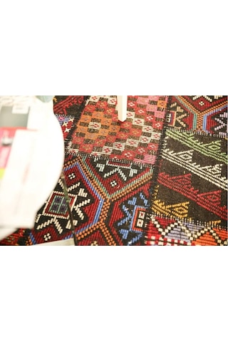 Patchwork El Dokuma Antik Anadolu Kilim Zili 300 X 400 Çok Renkli