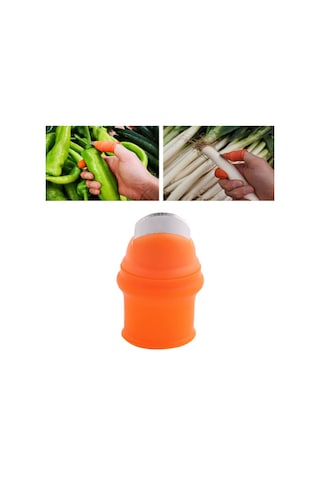 Homyl Silikon Başparmak Bıçağı Sebze Kesici Uzun,-büyük