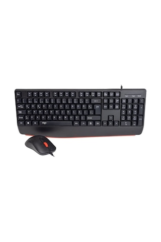 Aıgo Ak310 Pro Siyah Kablolu Q Klavye + Mouse Set Optik