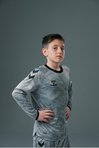 Hummel Line Kaleci Tek Üst Forma Gri Çocuk