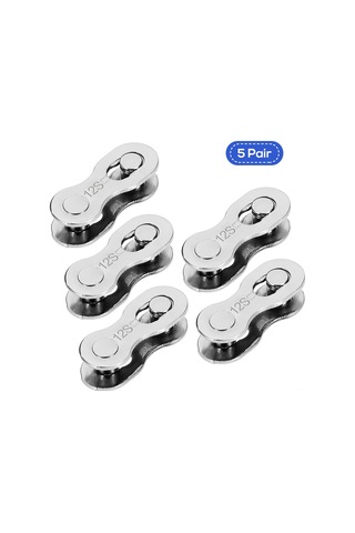 Lemestar 12 Vites Bisiklet Zincir Bağlantısı, 5 Adet, Gümüş Renk, 950kgf Dayanım, Tekrarlı Kullanım, Dağ Ve Yol Bisikletleri İçin Çok Renkli