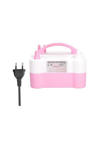 Supermarket1 Ev Ve Parti Kullanımı İçin 600w Hızlı Balon Şişirici, 2 Ağızlı Pompa, 220v, Pembe-beyaz, Eu Standartı