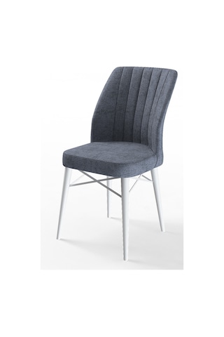 Canisa Concept Arp Serisi 70x110 Sabit Mutfak Masası Takımı Beyaz Masa 4 Füme Sandalye Masa Beyaz/ Sandalyeler Füme