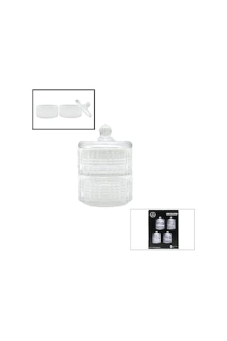 Home Collectıon Sdg1009b Chester Cam Kapaklı Şekerlik Ve Lokumluk 2 Katlı - 12'li Paket Diğer