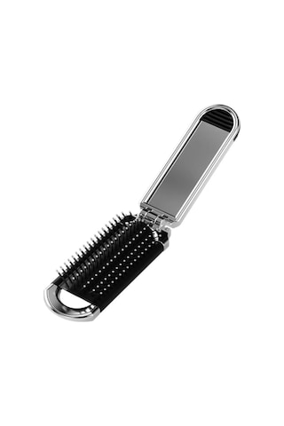 Shineyee Portatif Çekirdekli Ayna Tarak - Gümüş Plated, Kol Saçlarına Yumuşak Döküm, Makyaj Aynası İle Taşınabilir Stil Aksesuarı