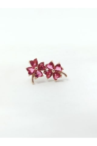 Dört Yapraklı Yonca Gümüş Küpe