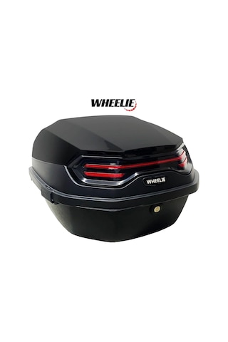 Xt08-b 32 Litre Motosiklet Arka Çanta Siyah Parlak Su Geçirmez Abs Top Case Çift Kilitleme Üniversal Diğer