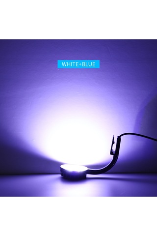 Padalink Usb Led Akvaryum Işığı Mavi Beyaz Işık 12 Led 5w Aluminyum Mini Su Bitkisi Lambası Siyah Avrupa Standartı Siyah