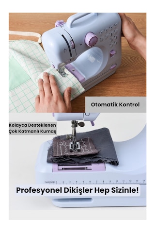 Mobgift Fonksiyonel Tuşlu Ekran 12 Fonksiyonlu Profesyoneldikiş Makinası Yok