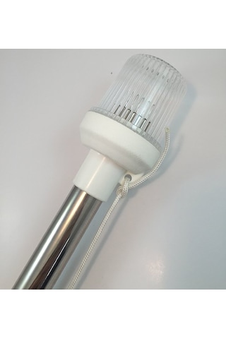 Işıklı Bayrak Direği. Paslanmaz Krom. Ampul. 50cm