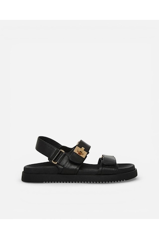 Steve Madden Mona Black Leat Kadın Siyah Sandalet Mona