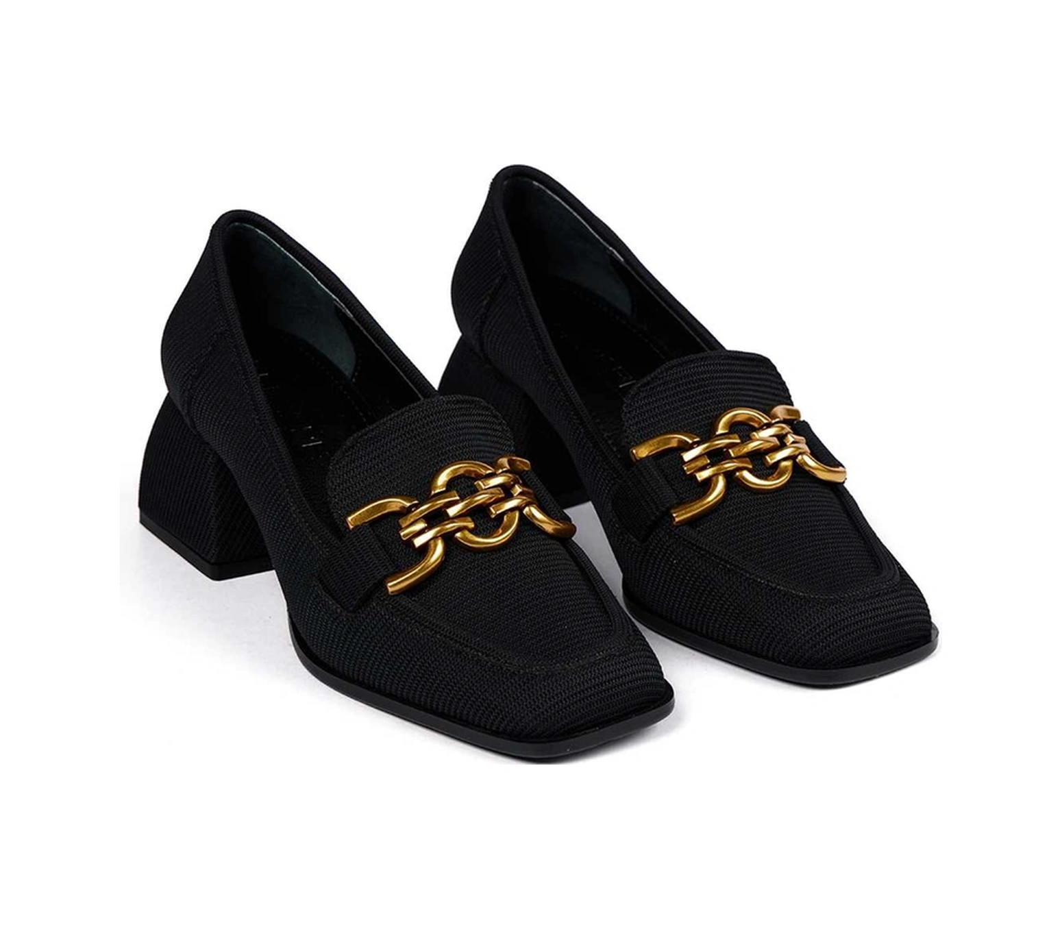 Bestello Tokalı Neolit Taban Kalın Topuklu 281-351 Kadın Ayakkabı Siyah