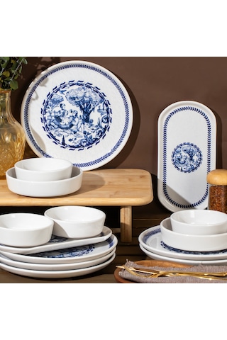 Perotti French 28 Parça Kahvaltı Seti 12 Kişilik Kahvaltı Takımı Çok Renkli