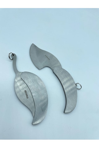 Stainless Kamp Metal Yaprak Modeli Büyükboy -12cm Gümüş