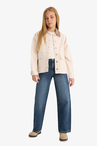 Defacto Kız Çocuk Okul Kontrast Yakalı Gabardin Ceket F7518a825aubg74 Bej