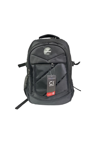 Büyük Su Geçirmeyen Kalın Kumaş Ortopedik Üç Bölmeli Okul Gezi Seyahat Kamp Sırt Çantası 32cmx47cm Siyah