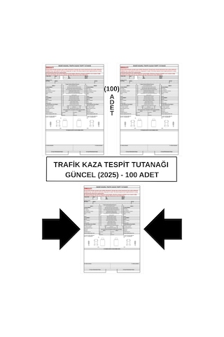 Trafik Kaza Tesit Tutanağı Güncel 2025 - 100 Adet