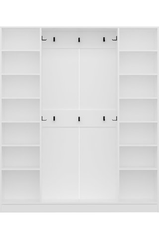 Minar Kale210 4 Kapaksız 2 Bölme Raf Portmanto Beyaz